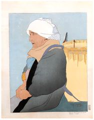 Vieille Marchande de Carpes by Paul Jacoulet