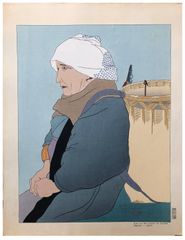 Vieille Marchande de Carpes by Paul Jacoulet