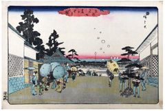 View of Kasumigaseki by Ando Hiroshige