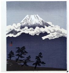 View of Mt Fuji by Tomikichiro Tokuriki
