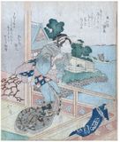 Viewing the Sea from a Balcony by Totoya Hokkei