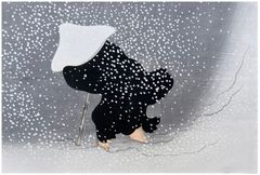 Walking in a Snowstorm by Kamisaka Sekka