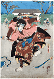 Warrior in Battle Scene by Utagawa Kuniyoshi