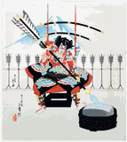 Warrior Sharping his Weapon Hasegawa Sadanobu III