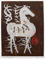 White Horse Facing East by Tadashi Nakayama