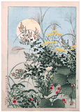 Wild Flowers and Moon by Nishimura Hodo