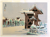 Winter at Honganji Temple by Tomichikiro Tokuriki