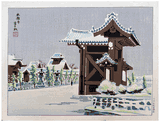 Winter at Honganji Temple by Tokuriki Tomikichiro