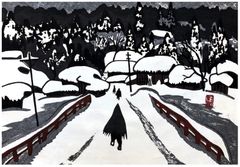 Winter in Aizu Bridge by Kiyoshi Saito