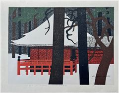 Winter in Nikko (Left) by Kiyoshi Saito