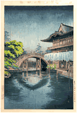 Wisteria and Half Moon Bridge Tsuchiya  Koitsu