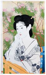 Woman at Hot Spring Hotel by Hashiguchi Goyo 1st Ed.