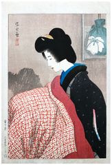 Woman Warming Herself on a Foot Warmer by Ito Shinsui