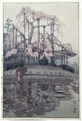 Yozakura in Rain by Hiroshi Yoshida