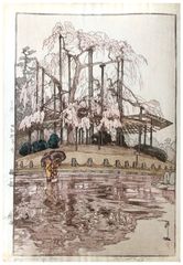 Yozakura in Rain by Hiroshi Yoshida