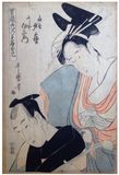 Yugiri of the Ogiya and Fujiya Izaemon by Utamaro