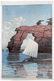 Zaimoku Island at Matsushima by Kawase Hasui 1st Ed.