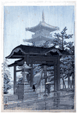 Zentsu ji Temple in Sanuki Province by Kawase Hasui 1st Ed.