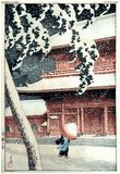 Zojoji Temple in Shiba Kawase Hasui 1934 ed.