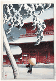 Zojoji Temple in Shiba by Kawase Hasui Pre WWII