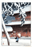Zojoji Temple in Snow by Kawase Hasui 1st Ed.