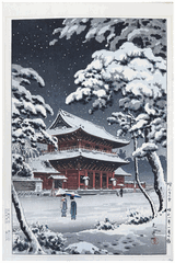 Zojoji Temple in Snow by Tsuchiya Koitsu