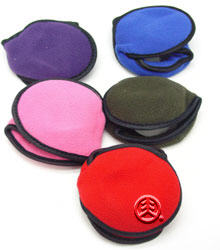 Color Fleece Ear Muffs Warm & Fuzzy