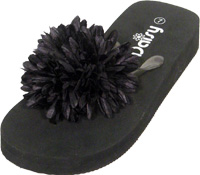 Flower Sandal Black