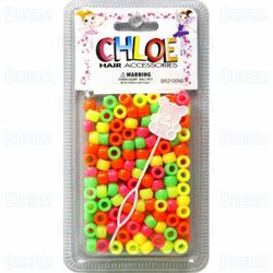 Hair Bead NEON Round 200pc