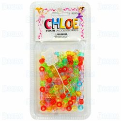 Hair Bead  PASTEL CLEAR Round 200pc