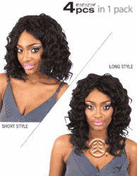 ISIS Enchantress 100% Human Hair & Premium Blend 4 More Ripple Deep Weave 4PCS 8"/10"/12"/14"