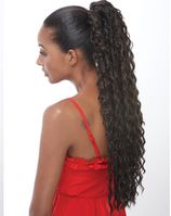 Janet Collection Noir Every Time Drawstring Ponytail Avocado