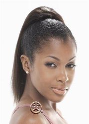 Model Model Dream Weaver 100% Human Hair Yaky Straight Drawstring 10"