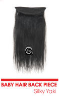 Sensual 100% Human Hair Baby Hair Back Piece Silky Yaki