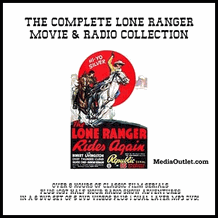6 Disc Lone Ranger DVD And MP3 Movie And Radio Collection