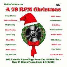A 78 RPM Christmas Song MP3 MegaSet CD, Audio Download, USB Stick