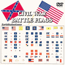 American Civil War Battle Flags MP4 Video Download DVD War Flags