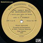 BBC Engineering Society Early Days Of Broadcasting CD MP3 Download USB BBC Engineering Society Early Days Of Broadcasting CD MP3 Download USB