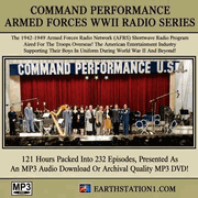 Command Performance WWII Old Time Radio Series MP3 DVD, Download, USB