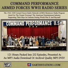 Command Performance WWII Old Time Radio Series MP3 DVD, Download, USB