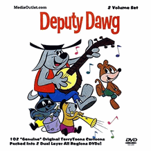 Deputy Dawg TV Cartoon Series MP4 Download 2 Disc DVD Set USB Drive