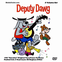 Deputy Dawg TV Cartoon Series MP4 Download 2 Disc DVD Set USB Drive