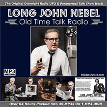 Long John Nebel UFO & Paranormal Radio Show MP3 Set DVD, Download, USB