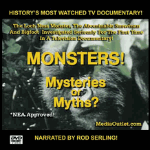 Monsters! Mysteries Or Myths? + Bonus Yeti Doc MP4 Video Download DVD