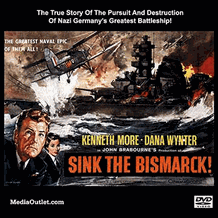 Sink The Bismarck! (1960) WWII Naval Docudrama DVD, MP4, USB Drive