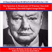 Speeches Of Winston Churchill MP3 & JPG Set CD-ROM Download USB Drive