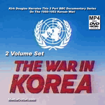 The War In Korea 2 Part TV Series w/ Kirk Douglas DVD, MP4, USB Drive