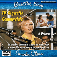 TV Cigarette Commercials 1950s-70s Film Collection DVD, MP4, USB Stick