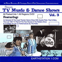 TV Music & Dance Shows #3 Thaxton, Revere, Kinks DVD, MP4, Flash Drive