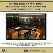 WJSV Radio Entire Broadcast Day 9/21/1939 MP3 CD, Download, USB Drive